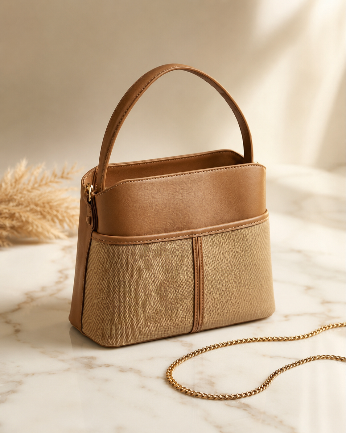 The Camel Sonata — Top Handle Crossbody