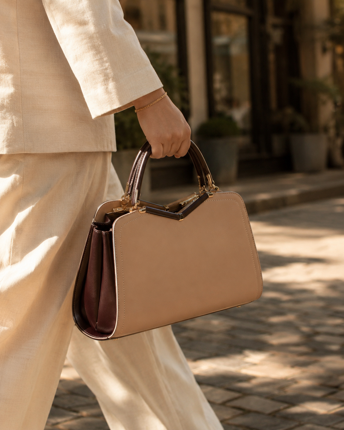 The Promenade — Frame Top Handle Bag