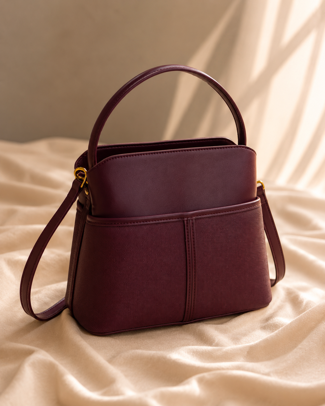 The Bordeaux Sonata — Top Handle Crossbody
