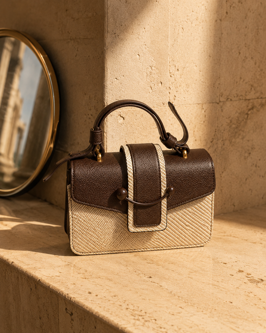 The Riviera Cocoa — Mini Top Handle Bag
