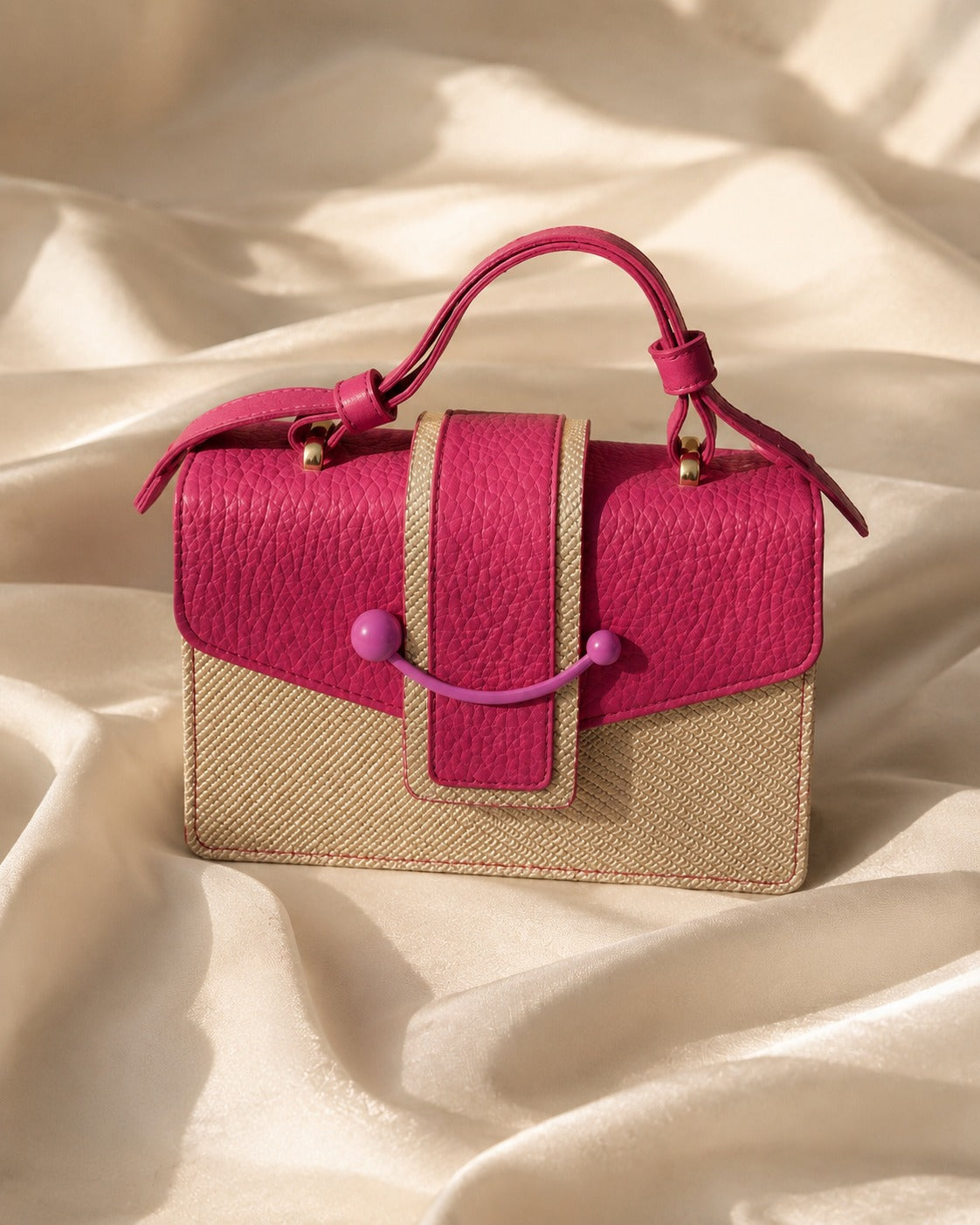 The Riviera Fuchsia — Mini Top Handle Bag